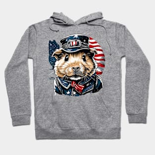 USA Flag Guinea Pig Hoodie